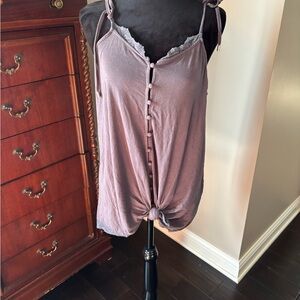 POL Mauve Button-Down Camisole